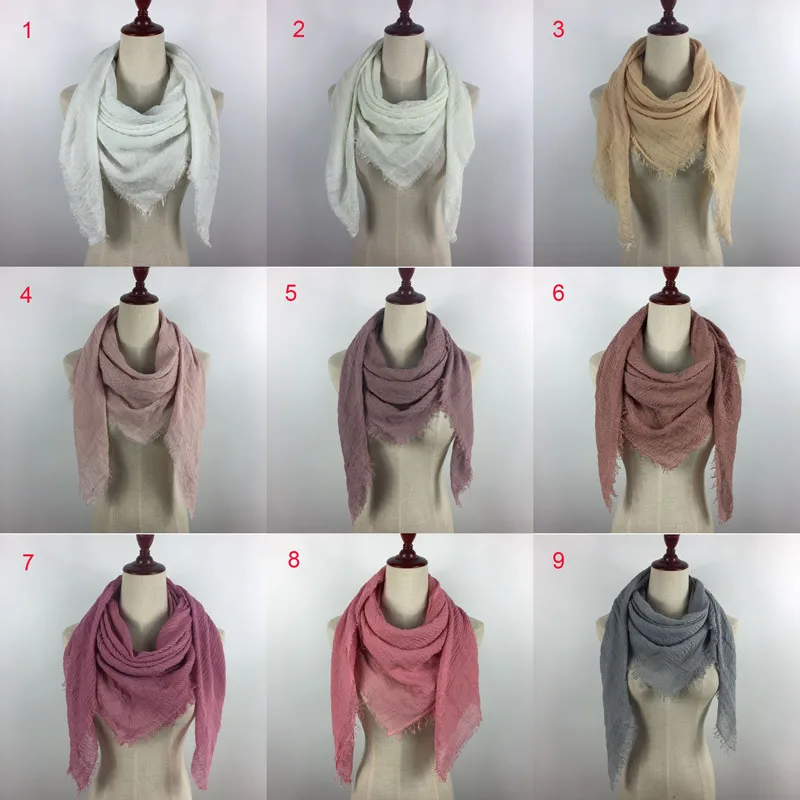 Модные Роскошные брендовые сумки, хлопковый шарф, Женская шаль из вискозы, женские квадратные шарфы, мягкий хиджаб, Пашмина, однотонная цветная бандана, обертывания