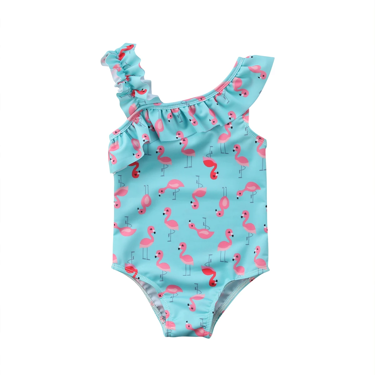 Girls' Swimsuit Cute Kids Bathing Suit Ruffle Flamingo Swimwear Bikini ...