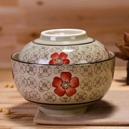 Японская подглазурь Расписанная вручную керамическая миска 6 5 дюйма с чашей для