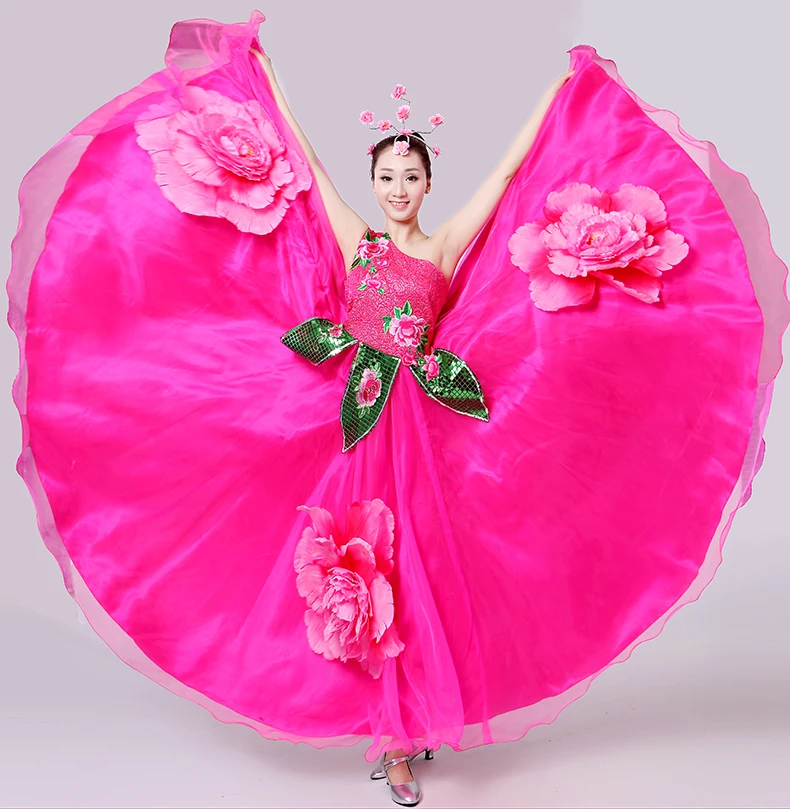 

[Zorro Kni ght Opening Dance And Put On Skirts Costumes 2018 New National Dance Costumes Dress Chorus Service Dress Female Adult