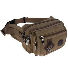 Haute Qualité 2016 Mode Casual Toile Messenger Sacs À la Taille Taille Packs Bourse Hommes Portable Vintage Hommes Taille Sacs Voyage Ceinture Portefeuilles