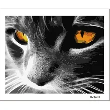 Золотая глазная кошка ручная работа Краска высокого качества Холст Красивая краска ing по номерам Сюрприз подарок большое удовлетворение