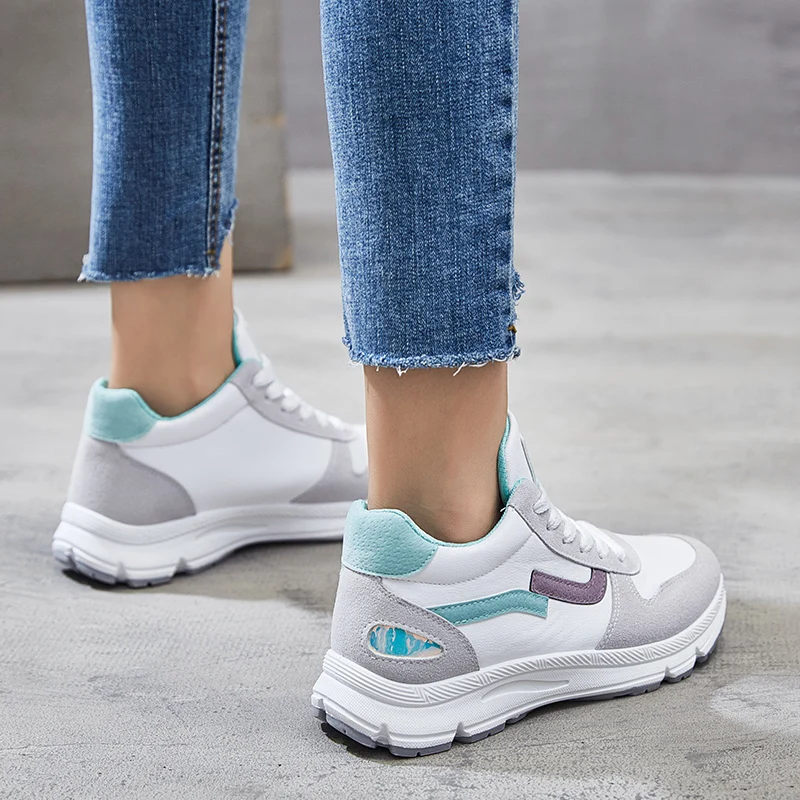 SUROM Women Winter Snow Running Shoes Breathable Plush Warm Sport Shoes Women Outdoor Jogging Trainers Shoes Athletic Sneakers