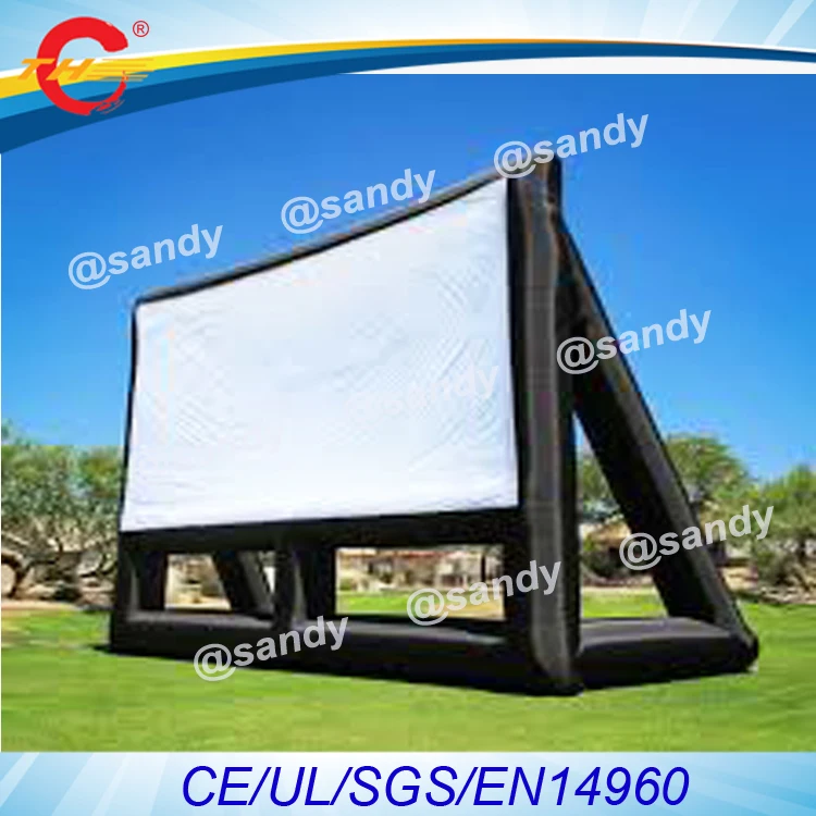 

free air shipping,16:9 Outdoor advertise Inflatable projector movie Screen,giant commercial air Theater rear projection Screen