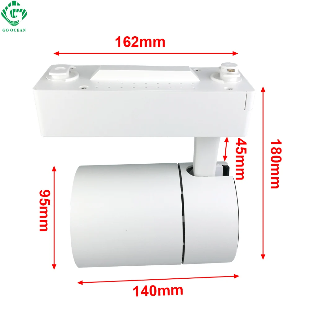 GO OCEAN Track Lighting Rail Spot 30W Clothing Shop Windows Showrooms Store LED Track Light Rail Spotlight COB Track Rail (2)