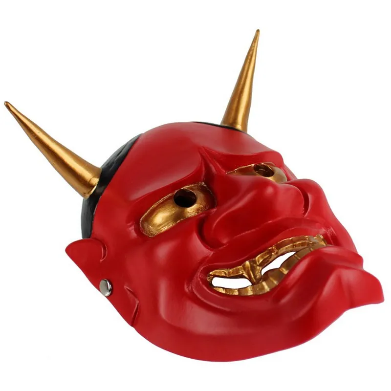 Нох маска японский Nogaku Hannia танцевальные представления вечерние карнавальный Декор на Хэллоуин коллекция полное лицо красный золотой