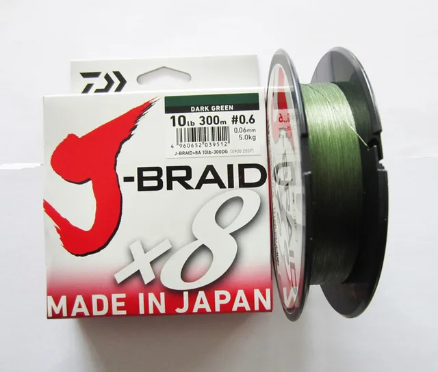 Daiwa J оплетка X8 Braind леска DARKGREEN CHARTREUSE многоцветная 300 м сделано в Японии - Цвет: Зеленый