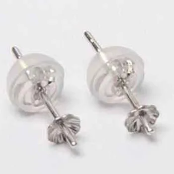 

Wholesale 18K White Solid Gold Earring Stud Pins with Post