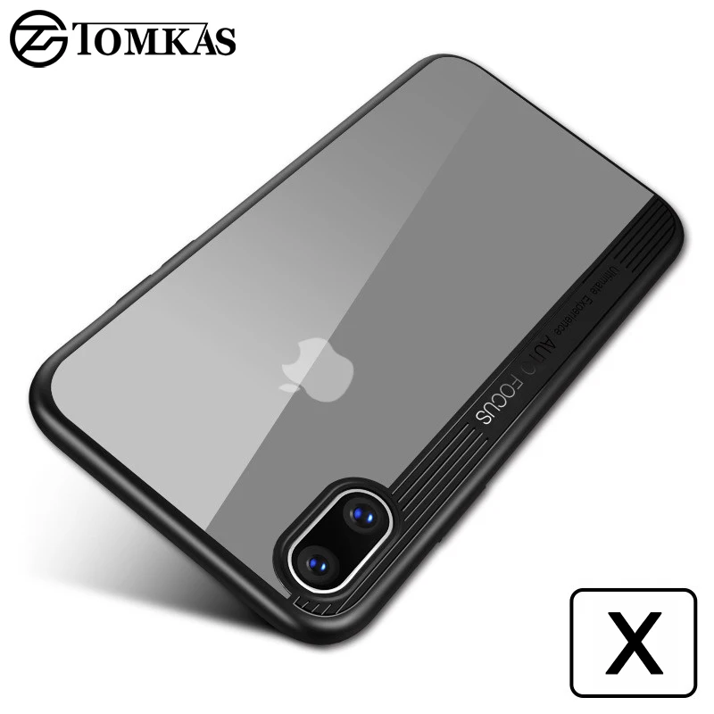 Чехол TOMKAS для iPhone X роскошный Прозрачный чехол Ультратонкий силиконовый |