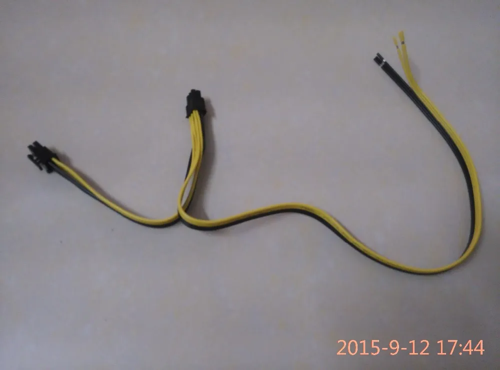 Bitcon Miner Antminer S5 S3 выделенный шнур питания 6P со звеньями гвоздиками. 50 см + 20