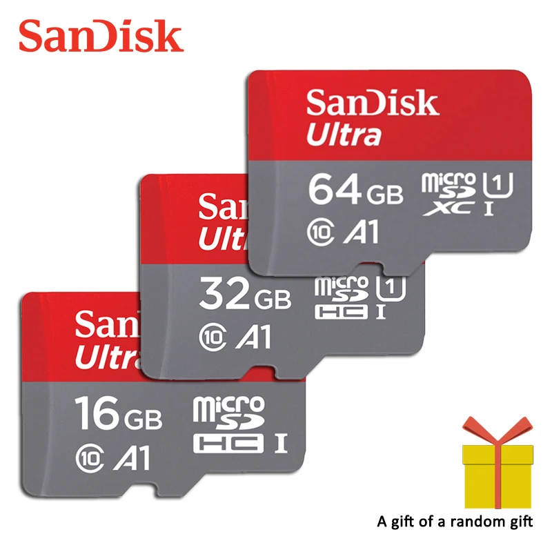 Оригинальная карта памяти Sandisk Micro SD 32 Гб класс 10 128 ГБ/64 ГБ SDXC ГБ/16 SDHC TF Поддержка