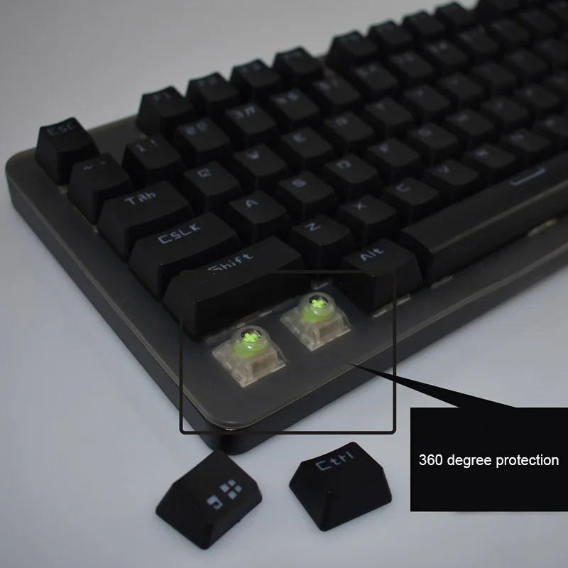 New Mechanical Gaming Keyboard Waterproof Metal Backlit Wired 12 Modes Lighting USB DOM668