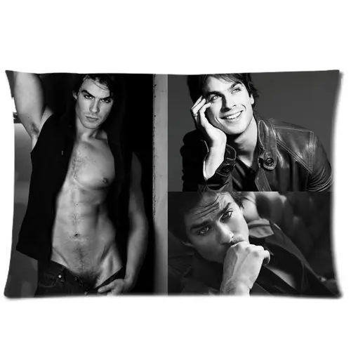 

Hot Ian Somerhalder Pillowcases Sexy Damon Ian Somerhalder Printed Pillowcase Vampire Diaries Rectangle Pillows Case Two Sides