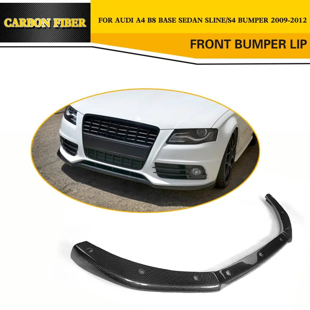 Car Style Auto Car Carbon Fiber Front Lip Spoiler For Audi S4 / Sline
