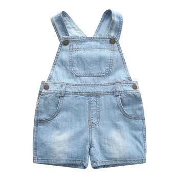 

New 2020 summer fashion children baby kids cute casual overalls shorts brand denim jeans jumpsuits girls shorts high quality