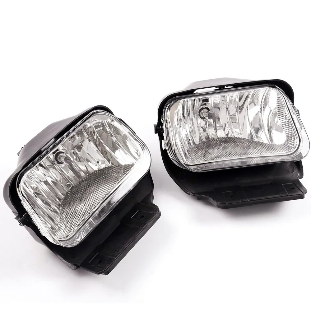 

A Pair For Chevrolet Chevy Silverado Avalanche Clear Fog Lights Driving Bumper Lamp+Bulb 2003-2006