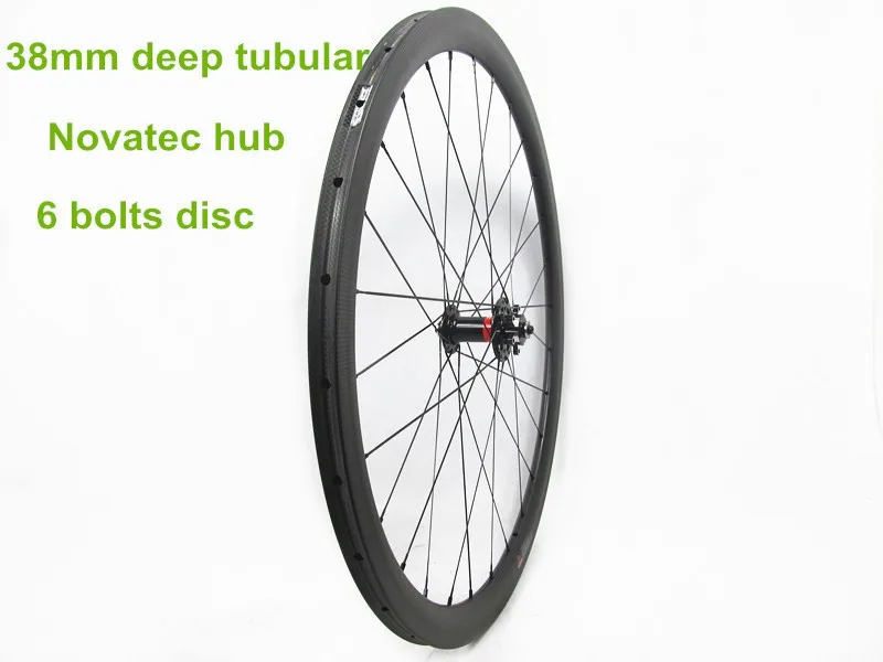 Clearance Custom tubular disc wheels 38mm, Novatec D771SB D772SB 6 bolts disc hub in 28H spoke holes, quick release 9*100mm/10*135mm 7 Clearance Custom tubular disc wheels 38mm, Novatec D771SB D772SB 6 bolts disc hub in 28H spoke holes, quick release 9*100mm/10*135mm 7