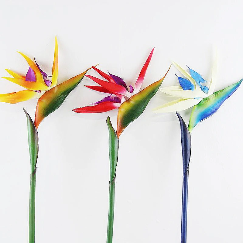 

2pcs Artificial Crane Orchids Bird of Paradise Artificial Flower Flower Arrangement Home Wedding Garden Party Decoration DIY