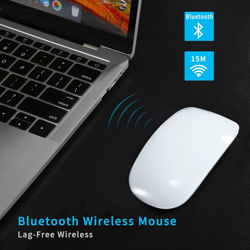 Magic Bluetooth для ARC Touch Беспроводная Bluetooth 3,0 мышь эргономичная 1600 dpi тонкая сенсорная мышь для Macbook мышь для ноутбука