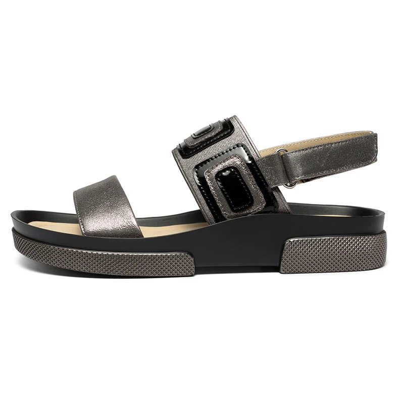 AIMEIGAO Plus Size Flat Summer Women Sandals Flat Casual Shoes Fashion Comfortable Roman Sandals Peep-toe Flat Women Shoes