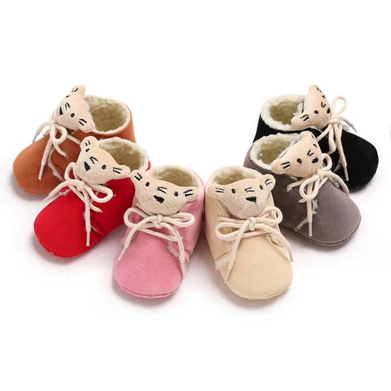 

Winter Baby Girl Shoes Candy Color Cute Little Bear Soft Sole Infant Toddler Prewalkers First Walkers Anti-slip Newborn ShoesA