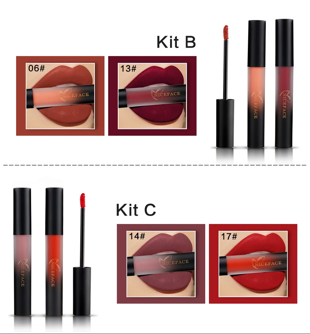 Magic Mirror Makeup Kit Eyelashes mascara + eyeliner + Eyebrow pencil + Lip liner + Liquid lipstick Long Lasting Brand Make Up (5)
