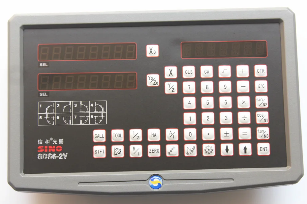 Сино 2 оси sds6 2v фрезерные цифровая индикация токарный станок УЦИ + 5 микрон ka300