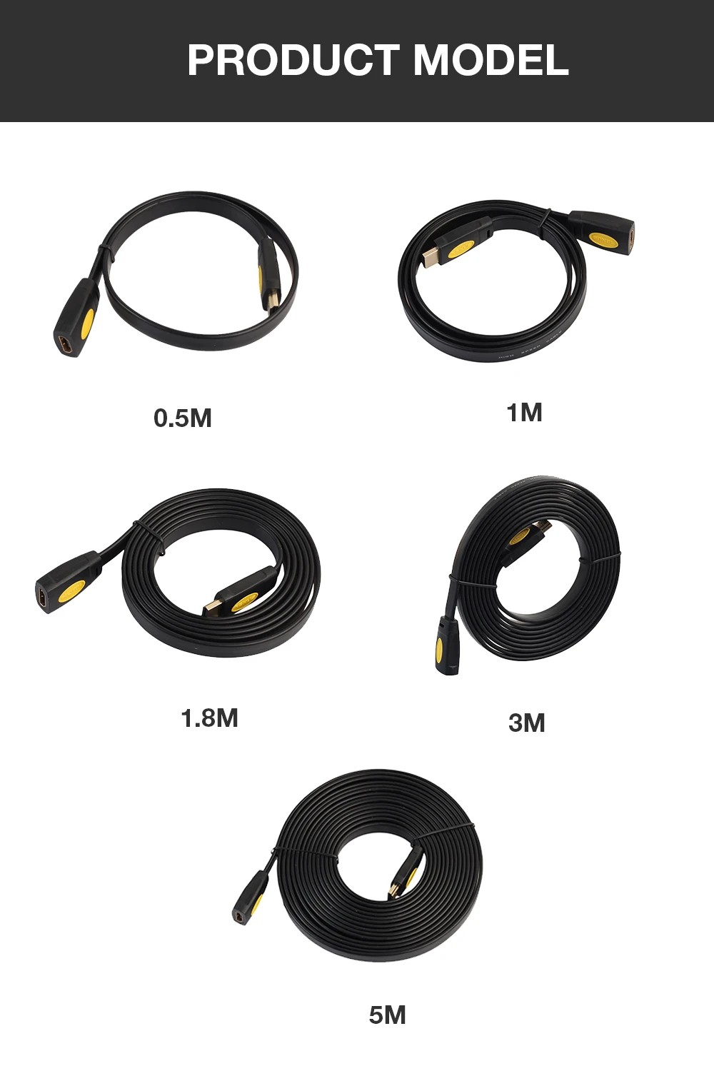 Мужской на Женский Удлинительный кабель высокого Скорость HDMI 2,0 HDMI Соединительный кабель Продлить 4 К x 2 К 60 Гц для компьютера/Tmall