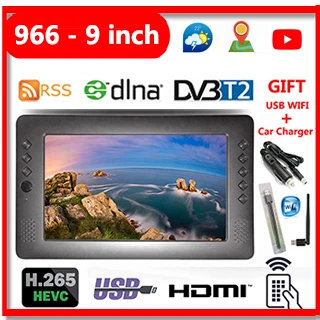 LEADSTAR D10 10 дюймов светодиодный ТВ цифровой плеер DVB T T2 AC3 аналоговый все в одном Портативный ТВ Поддержка USB TF ТВ программы автомобильное зарядное устройство подарок