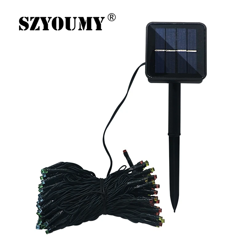 

SZYOUMY 22M 200led Solar Led string light 12M 100LED RGB single color Decoration Light for Christmas Garden light Holiday Fairy