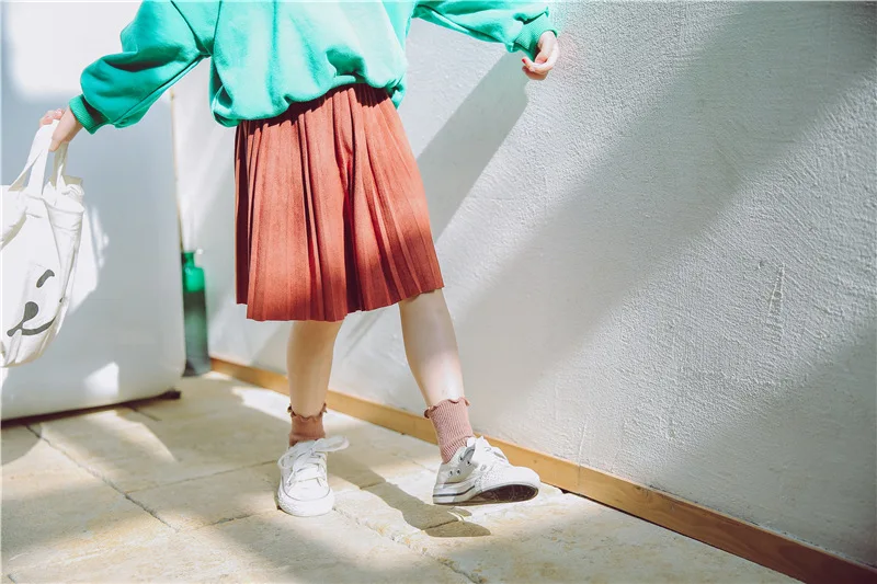 Hot sale New Fashion 2018 autumnCute Velvet Child Skirt Kids Pleated Skirt Smooth Skirt Toddlers Children Baby Girls Skirts (24)
