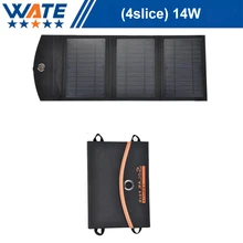 Folding solar charger, 14W single crystal silicon mobile phone, flat mobile power charge