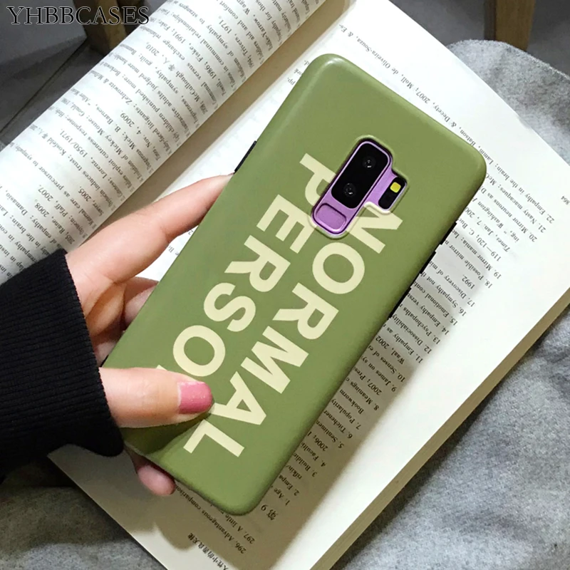 Yhbbcases однотонные Цвет телефонные чехлы для samsung S8 Plus чехол со смешной надписью