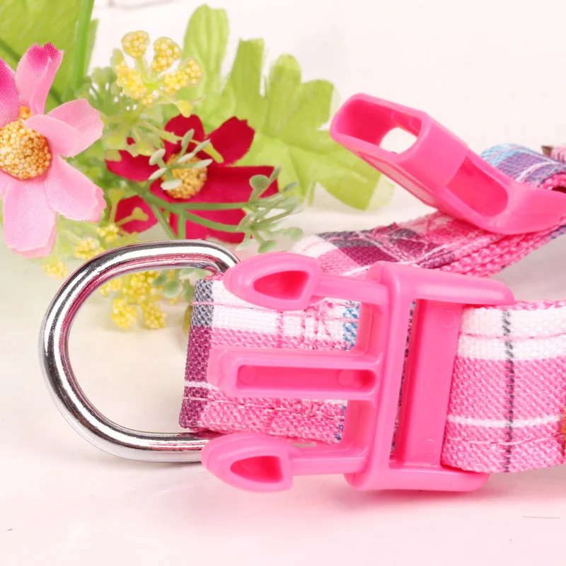 Top Quality 120cm Leash Fashion Canvas & Nylon Rope Dog Harness Pink/Blue/Green Plaid Puppy Dog Harness+Leash Sets Pet Product - Image 6
