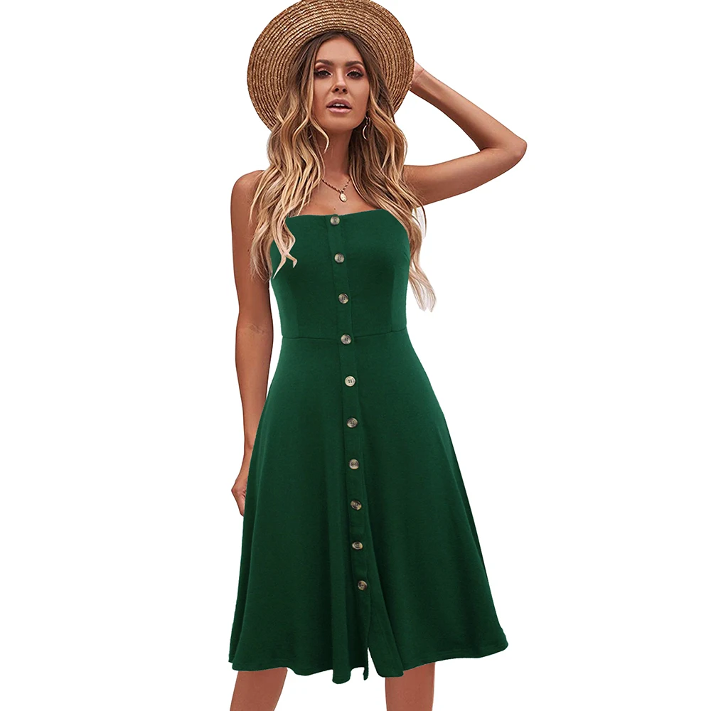 Женское повседневное пляжное платье Berydress летнее однотонное Хлопковое