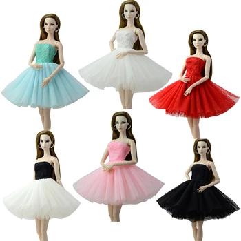 

NK Mix Style Doll Dress Ballet Dancing Skirt Mini Skirt Fashion Outfit For Barbie Doll Accessories Baby Toys Girls' Gifts JJ