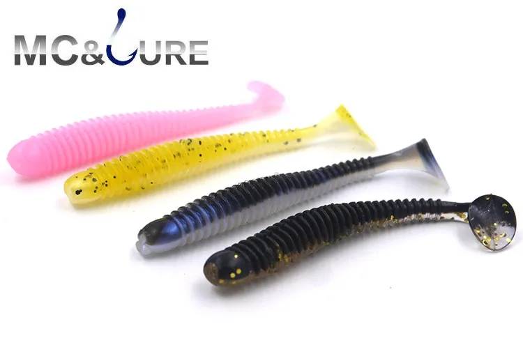 

MC&LURE New Fishing Lures Soft Lures 85mm/2g 10pcs/lot Artificial Loach Bait swimbaits Fishing Worm Silicone Lure Fishing Tackle