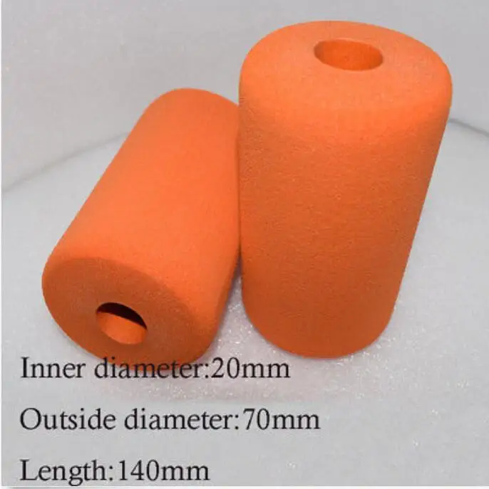 2 шт ручки трубы губка пенопластовая резиновая трубка обертывание для оборудования фитнеса - Цвет: Orange 2