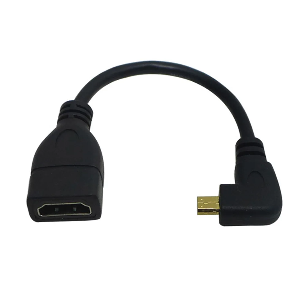 15 см 90 градусов Micro HDMI правой кнопкой мыши по отношению к Мужской к HDMI Женский кабель адаптер конвертер 1080P - Color: 2