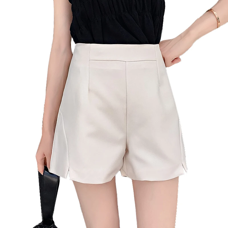2018 Fashion Summer Shorts Women High Waist Black Apricot Office short
