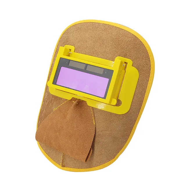 ALLSOME Protable Leather Welding Mask Solar Auto Darkening Filter Lens Hood Helmet Mask HT1599