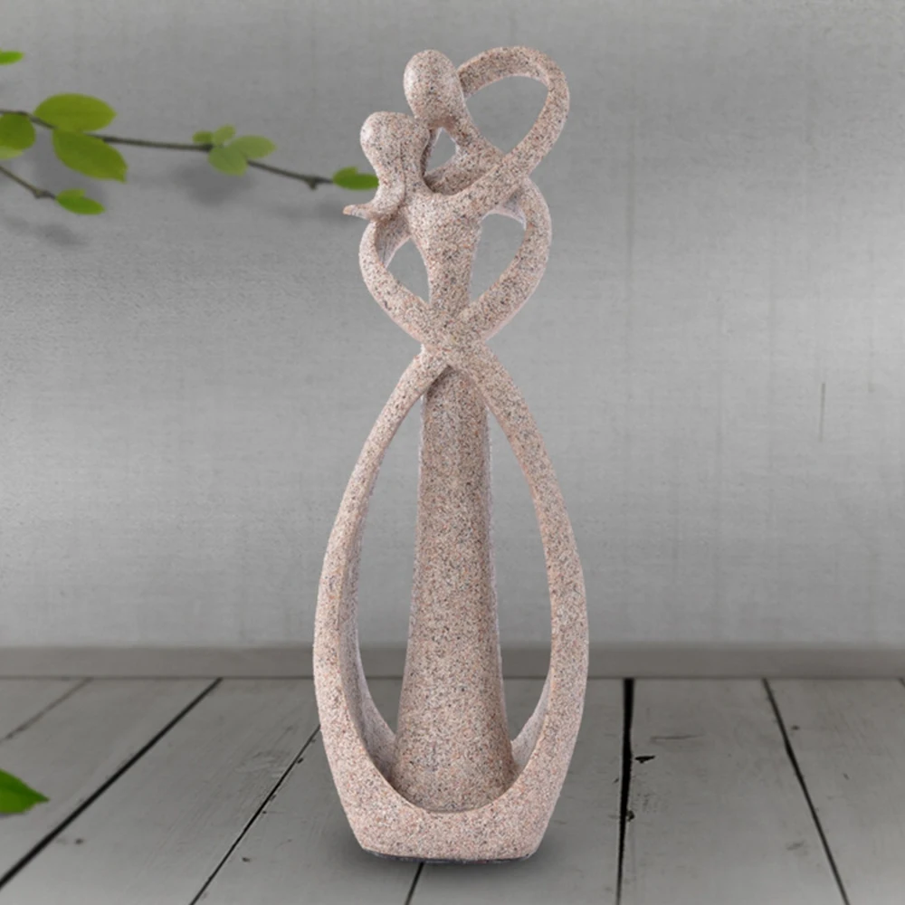 Nature Sandstone Kiss Lover Figurines Wedding Decoration Anniversary