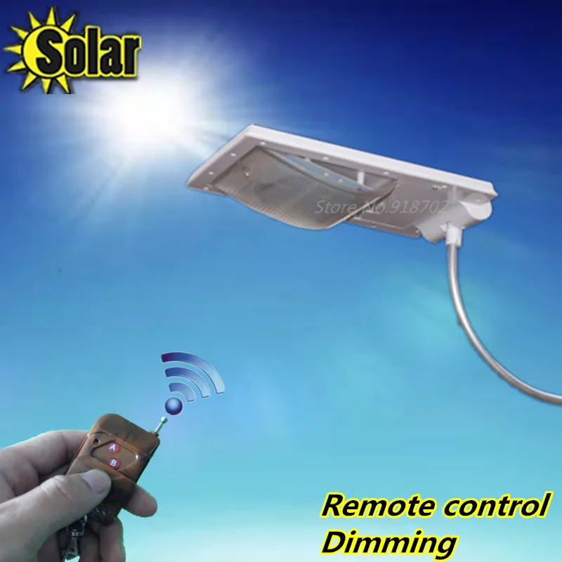 

Wholesale Remote control Dimmer 24LEDs Solar Street Light Outdoor Wall Lamp Waterproof Sensor Security Lighting For Garden Path
