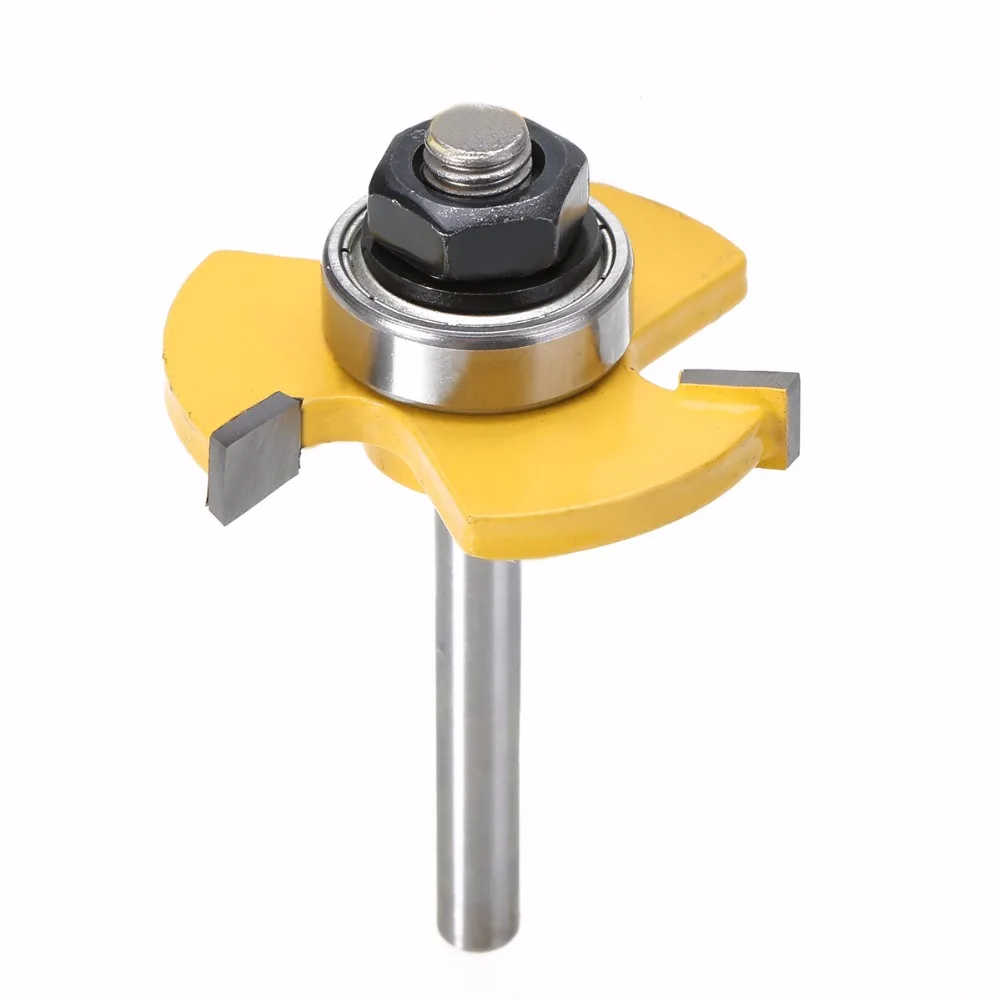 2pcs/set Tongue & Groove Router Bits Set 3/4" Stock 1/4" Shank T shape