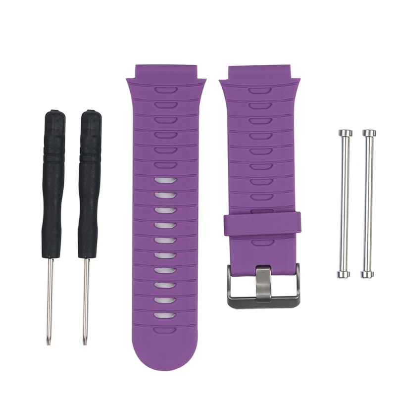 ANENG сменный силиконовый ремешок для наручных часов и инструмент для Garmin Forerunner 920XT - Цвет: Фиолетовый