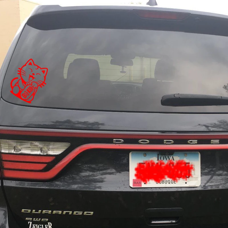 HotMeiNi Автомобильная наклейка Jdm украшение счастливый кот окно бампер виниловая
