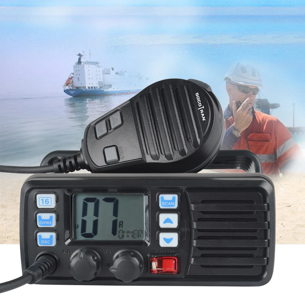 25 Вт Высокая мощность VHF морской диапазон портативная рация Мобильная Лодка Радио водонепроницаемый 2 способ радио Мобильный приемопередатчик RS-507M