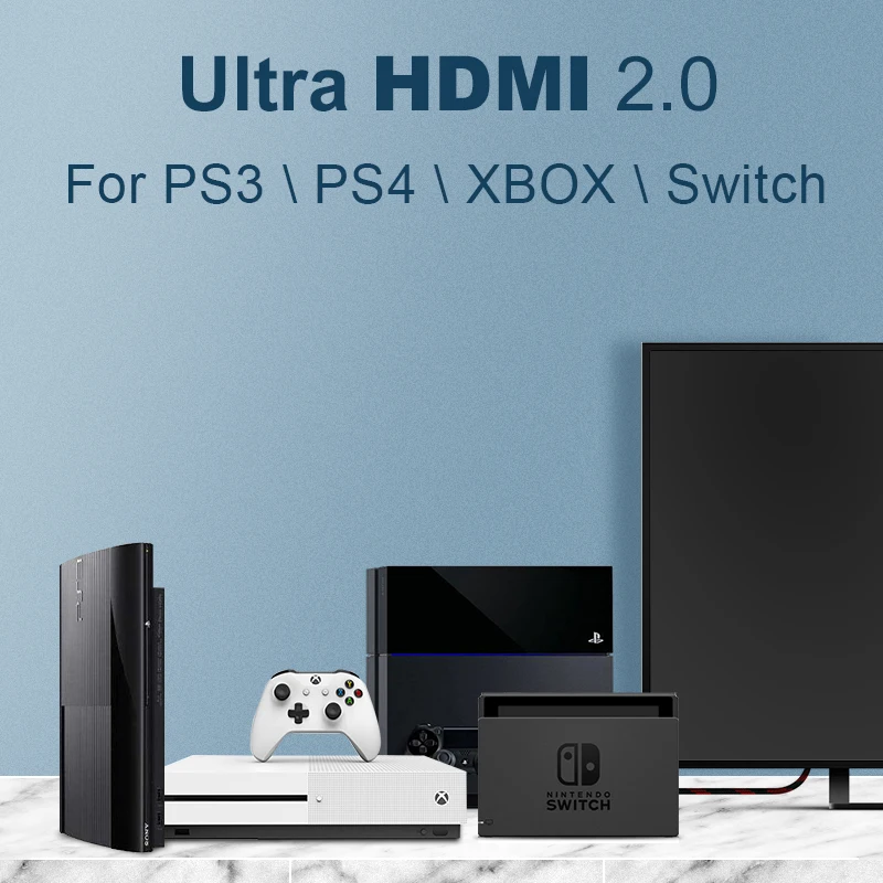 Высокоскоростной кабель HD для HD1.5M/1 8 M/3M/5M/10M/20M позолоченный Playstation 4 PS4 PS3 Xbox Nintendo TV