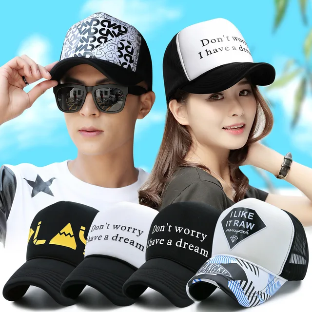 60 Colors Adult Summer Mesh Trucker Caps Men Hip hop Punk Rock Snapback Hat Women Curved Baseball Cap 2