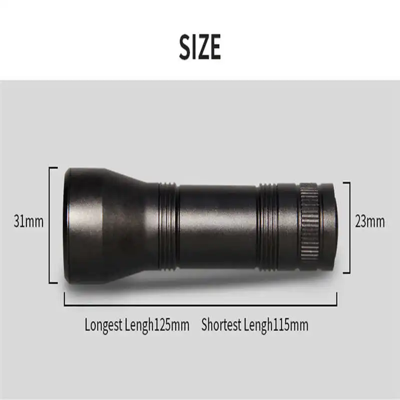 Powerful lanterna led t6 Tactical Military LED Flashlight Torch Zoomable 5-Mode For 18650 Battery #3S27 (12)